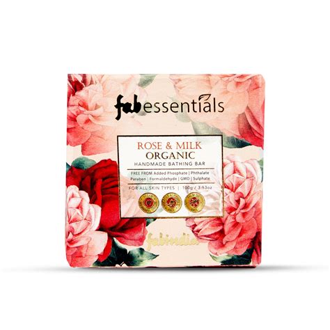 Fabessentials Rose & Milk Handmade Bathing Bar, 100gm – ClickOnCare