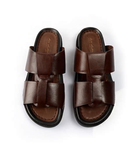 Pelle Santino - Roma Leather Slippers - Brown - best leather slippers ...