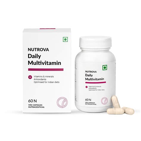NUTROVA Daily Multivitamin Supplement Optimised for Non-Vegan Indian ...