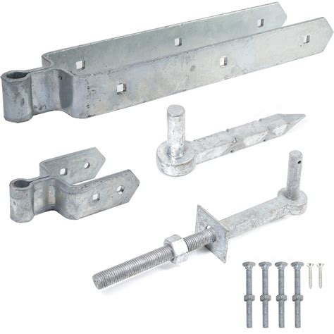Galvanised Double Strap Farm Gate Hinge Set Heavy Duty 18 | Desertcart ...