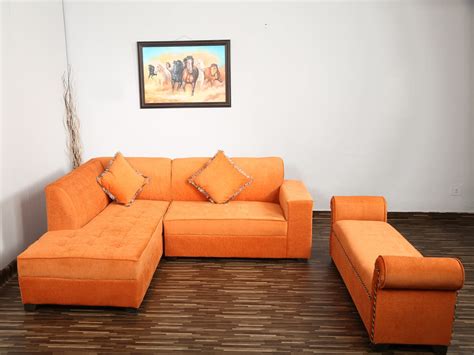 Orange L Sofa with Settee for sale |Offers on New & Second Hand options