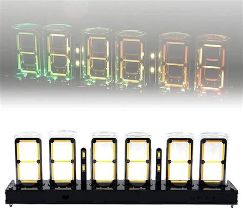 Buy QSCVDEA Creative Digital RGB Nixie Tube Clock, , Glow Clock With 3 ...