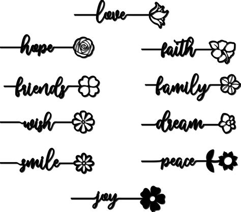 100yellow® Wooden Bookmarks for Book, Words Flowers for Gift | Set of ...