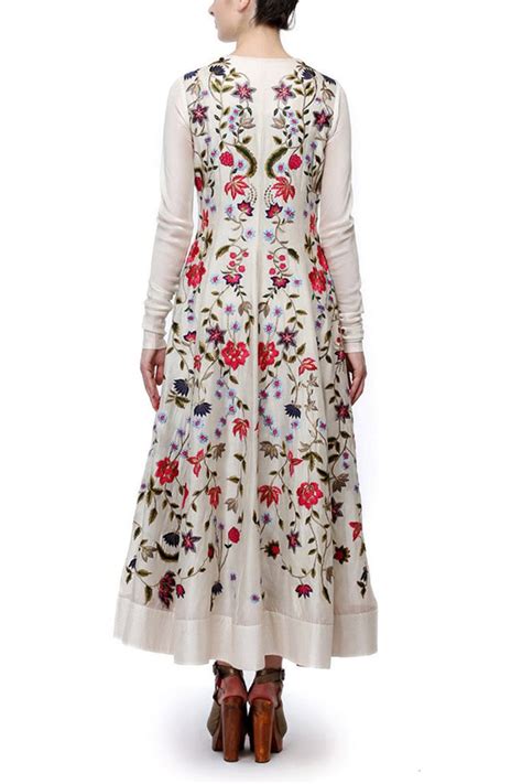 Front-opening Top-Stitch Embroidered Kurta – samantchauhan