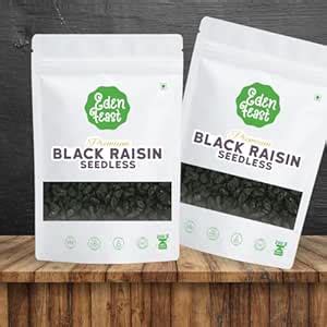Eden Feast Premium Black Raisins Seedless, 100% Natural, Sulfur-Free ...