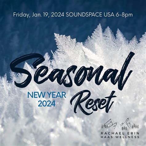 Seasonal Reset - New Year 2024, Soundspace USA, Manitowoc, 19 January ...