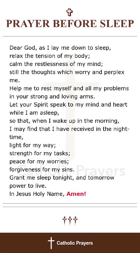 Catholic Bedtime Prayers