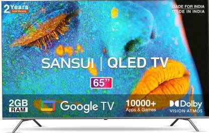 Sansui 165 cm (65 inch) QLED Ultra HD (4K) Smart Google TV With Zen ...
