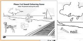 Phase 3 oo Sound Colouring Scene (teacher made) - Twinkl