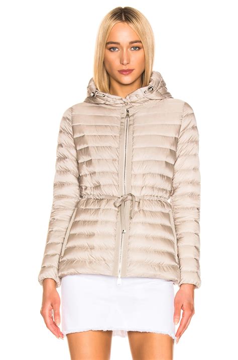 Moncler Raie Short Parka in Champagne | FWRD