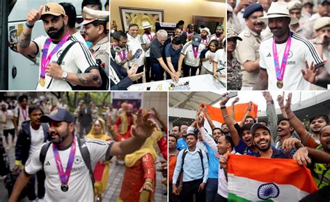 They're home: India's T20 world champs arrive in Delhi; fans brave rain ...