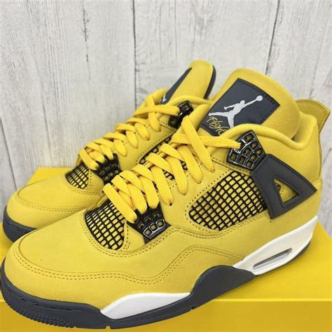 Air Jordan 4 Retro Lightning Tour Yellow All pairs... - Depop