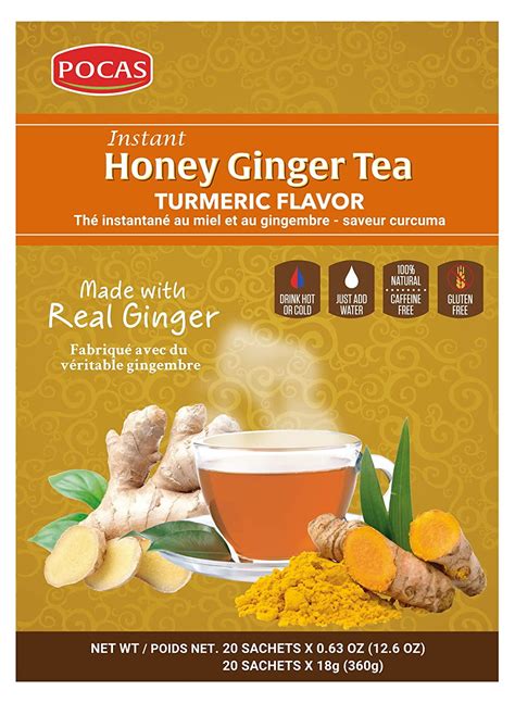 Pocas Honey Ginger Tea with Turmeric 20 Packs - Walmart.com