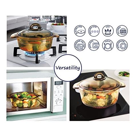 Luminarc Vitro Blooming Heat-resistant Glass Cooking Pot (5L)- Buy ...