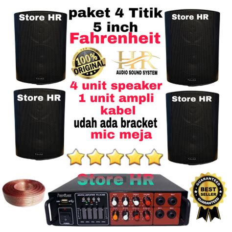 Jual paket sound system outdoor indoor speaker cafe restoran 4 titik ...