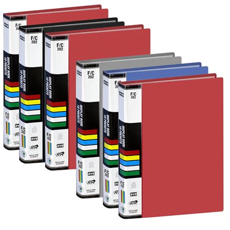 TULMAN 6 Pack 10 Pockets Bound A4 Size Presentation Display Book ...