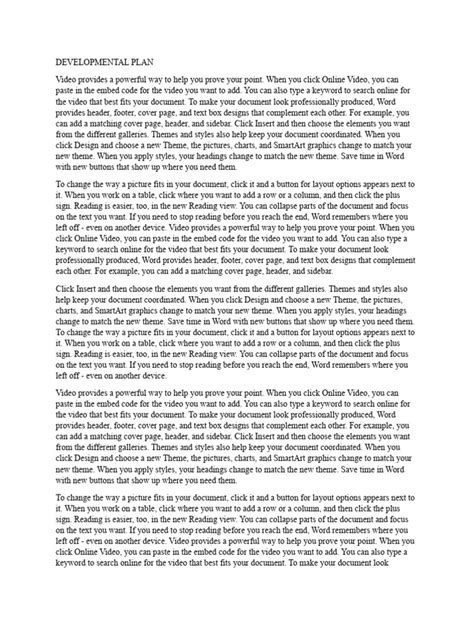 Image result for Sample Development Plan PDF