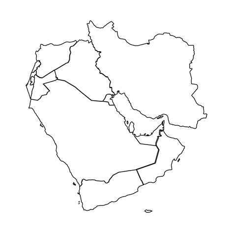 Map Of Middle East Drawing