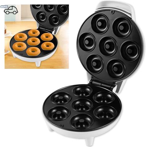Mini Doughnut Maker 1200W Non-Stick Donut Maker Machine 7 Holes Round ...