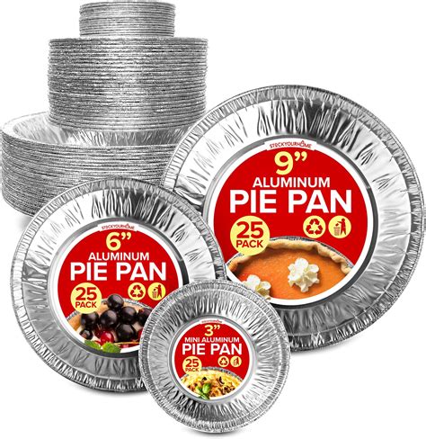 Amazon.com: Stock Your Home Disposable Aluminum Foil Pie Pans Set (75 ...