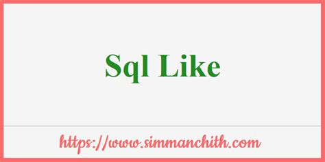 Image result for SQL-like Tutorial