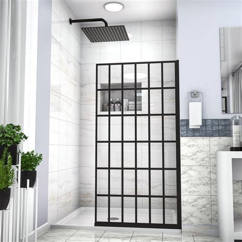 BINLONGWANGLUO 38"Wx 72"H Shower Screen Panel Wet Room Shower Door ...