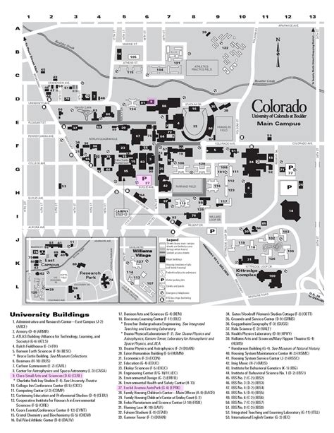 University Of Colorado Parking Map - Printable Study Planner