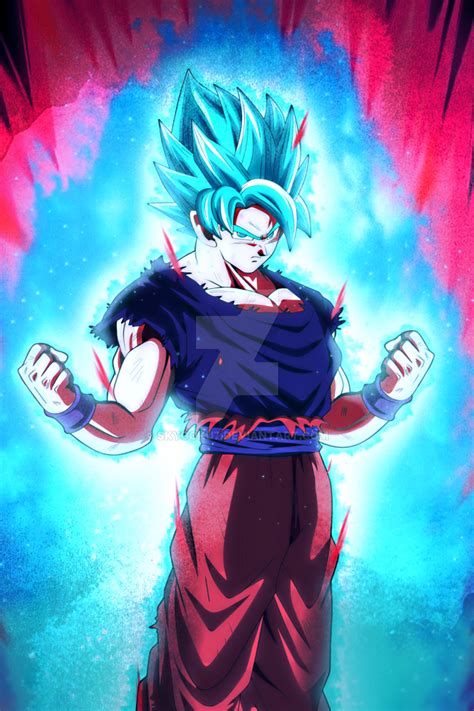 Goku Super Saiyan Blue Kaioken by SkyGoku7 on DeviantArt
