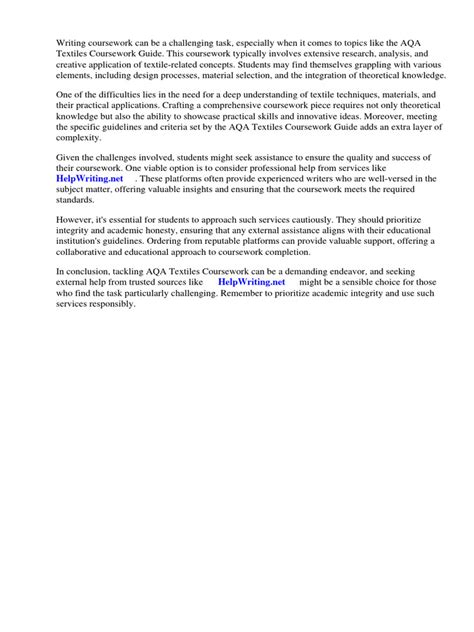 Image result for GCSE Textiles Coursework Example Written Work