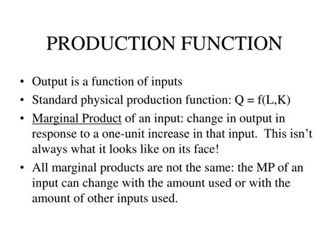 Image result for Production Function Examples