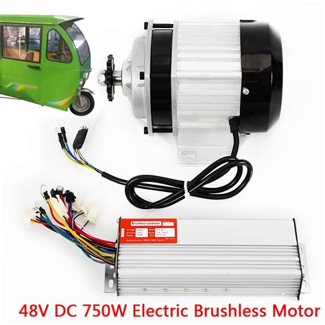 Buy 48W Electric Brushless DC Motor, 750W High Speed Motor Go Kart Gear ...