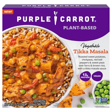 Purple Carrot Vegetable Tikka Masala Plant-Based Frozen Meal (10.75 oz ...