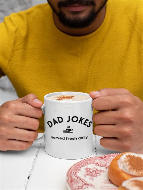 Dad Jokes Served Fresh Daily Mug | Funny Cup for Dad | Ideal Present ...