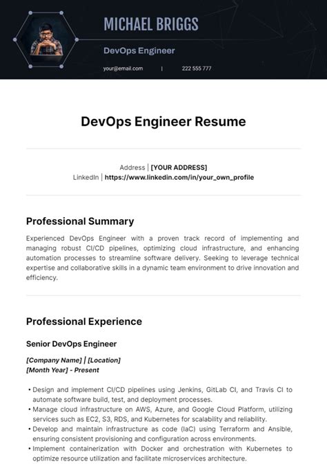 Image result for DevOps Engineer Resume