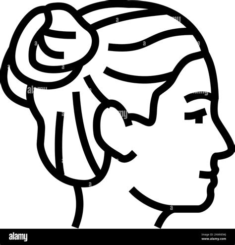 Buns hairstyle Black and White Stock Photos & Images - Alamy