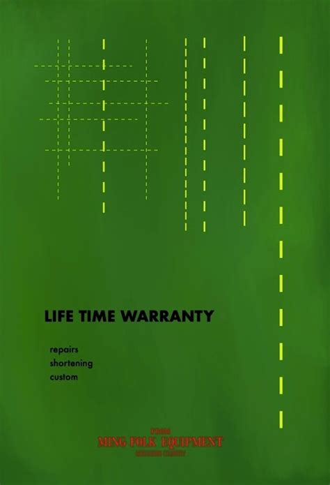 オリジナルウエアについての御案内】永久保証サービス | MING folk equipment