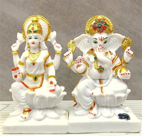 Buy ANI DIVINE Goddess Lakshmi Ganesha Statue Hand Painted Cultured ...