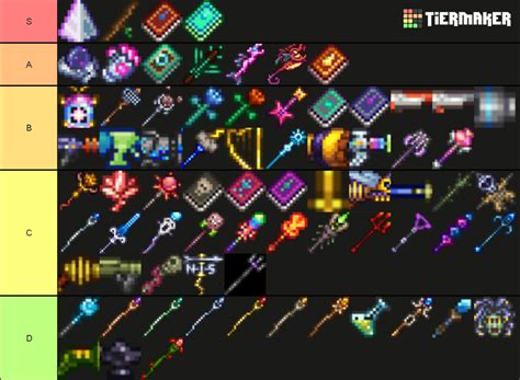 Terraria Magic Weapons Tier List (Community Rankings) - TierMaker