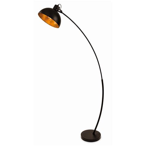 Lotus Black And Gold Finished Floor Lamp 3746Bk | The Lighting Superstore