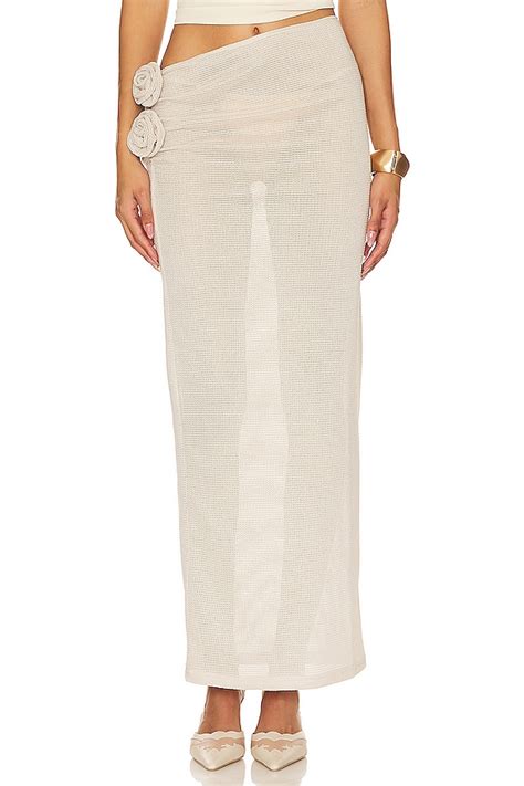 LIONESS Soul Mate Maxi Skirt in Cream | REVOLVE