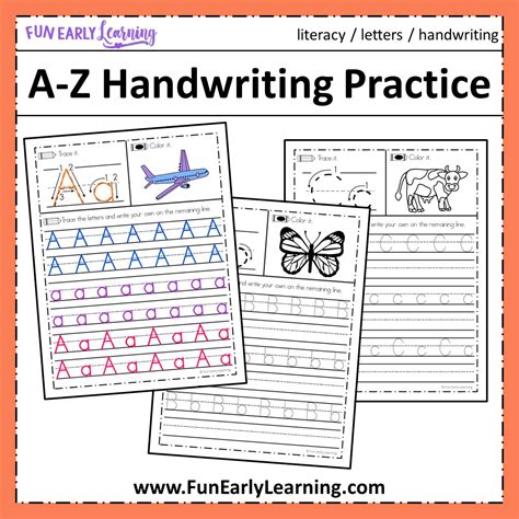 Fun Kindergarten Handwriting Practice Sheets - Playfully Primary ...
