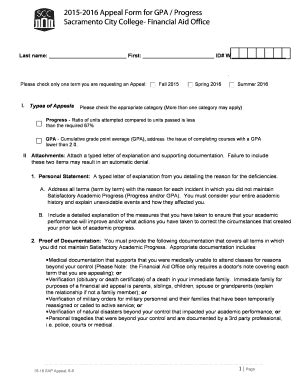 Fillable Online scc losrios Appeal for Satisfactory Academic Progress ...