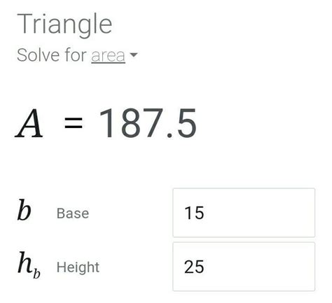 The length of a triangle is 25 cm and its breadth is 15 cm. find its ...