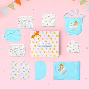 SuperBottoms Baby Gift Set for New Born - Skin-Friendly Newborn ...