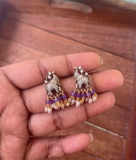 Cute elephant stone studs – Alluring Accessories