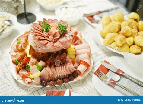 Well Arranged Cold Cuts,Meat Delicatessen Stock Image - Image of cold ...