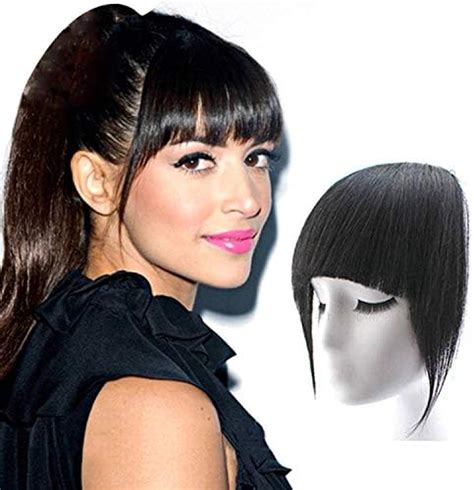 Fully 100% Natural Look Human Hair Bangs/Fringes Extension For Women ...