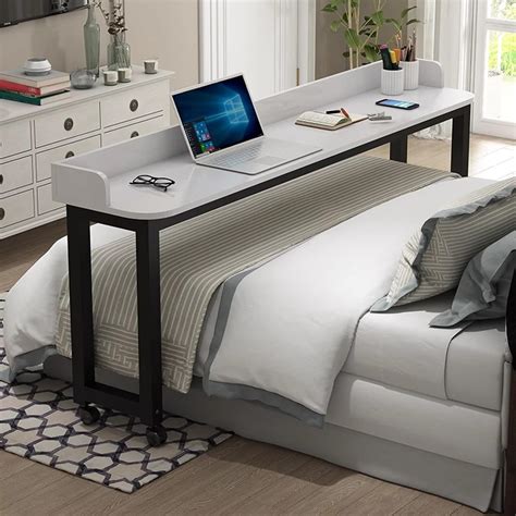 Bed Desk Over Over The Bed,Table with Wheels,Over Bed Table,overbed ...