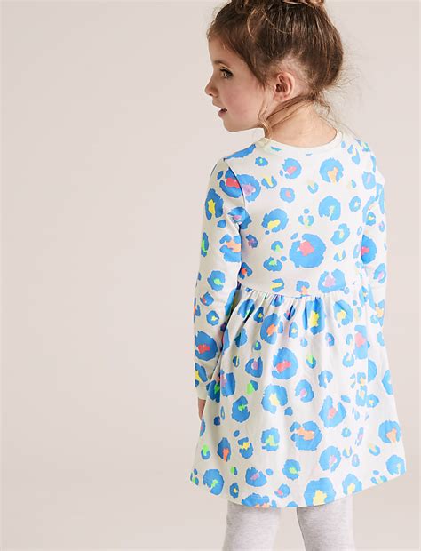 Buy Pure Cotton Leopard Print Dress (2-7 Yrs) at Marks & Spencer