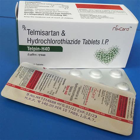 TELPIN-H 40 Tablets Nexkem Pharmaceuticals Pvt. Ltd.
